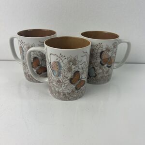 Variations By Fitz And Floyd Butterfly Coffee Cups Set Of 3